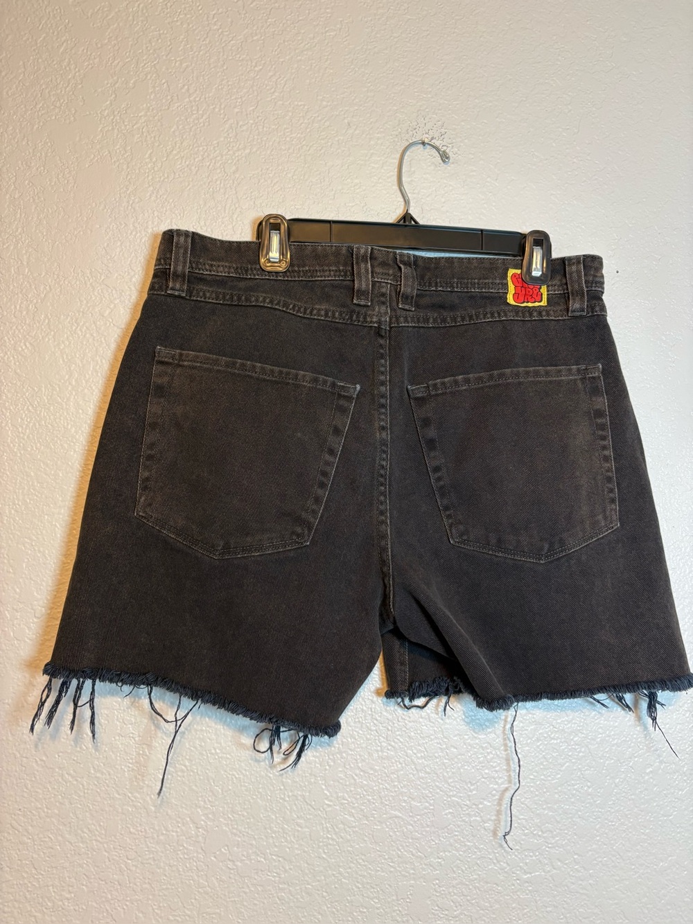 Empyre Relax Jean Shorts Black Faded Raw Hem 32 RN#116442 / CA#56303